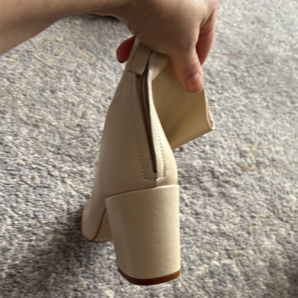 Zara Cream Ankle Booties - Picture 4 of 9